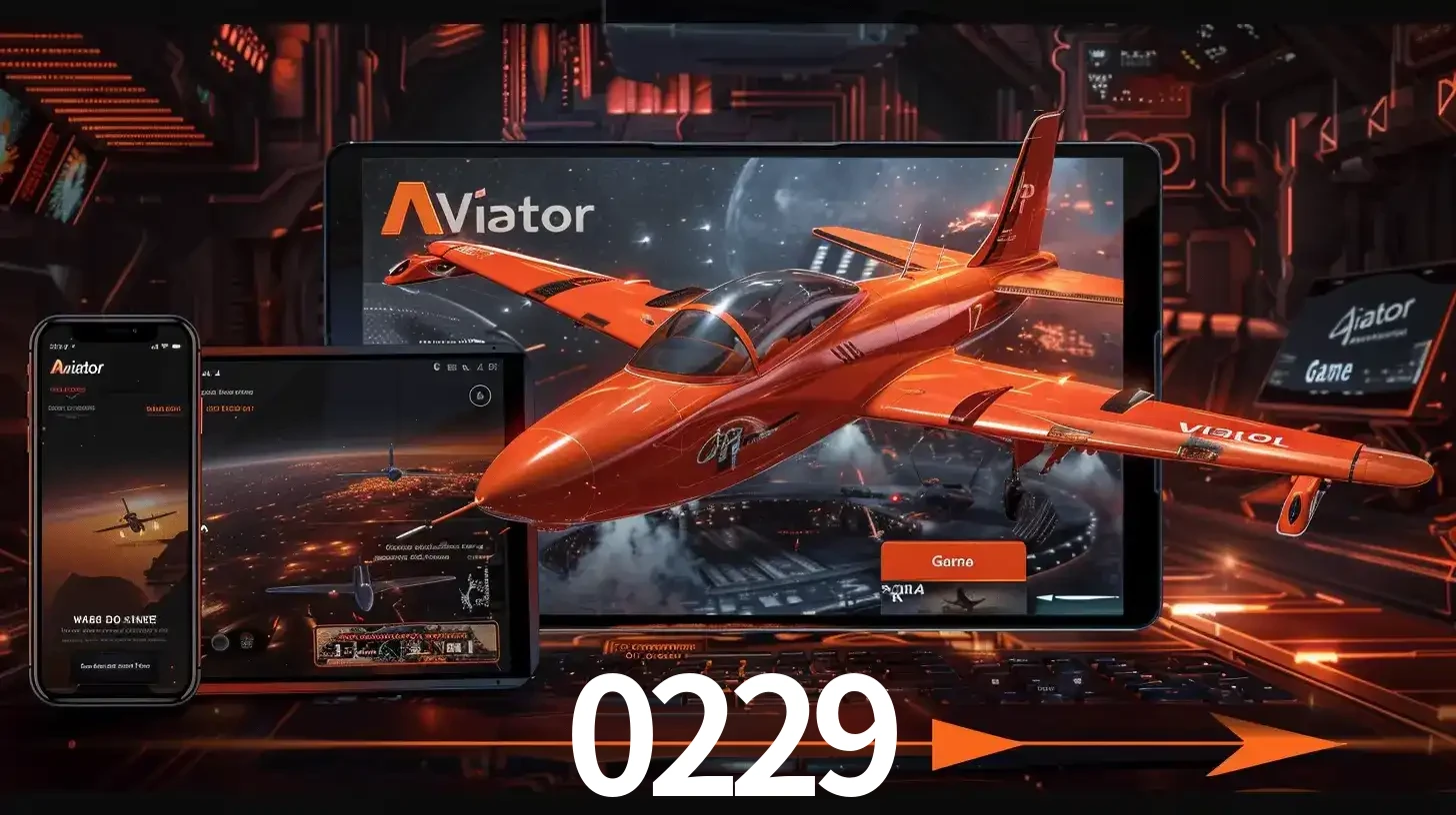 Apresentação tecnológica do jogo Aviator com um avião saindo da tela de um tablet, demonstrando a experiência imersiva em múltiplos dispositivos no 0229.